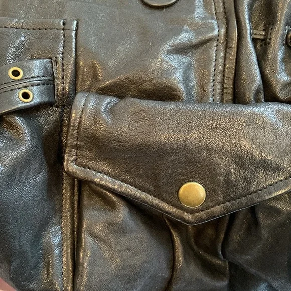 KOOBA  Black Leather Handbag W/Lavender Interior - Picture 2 of 4